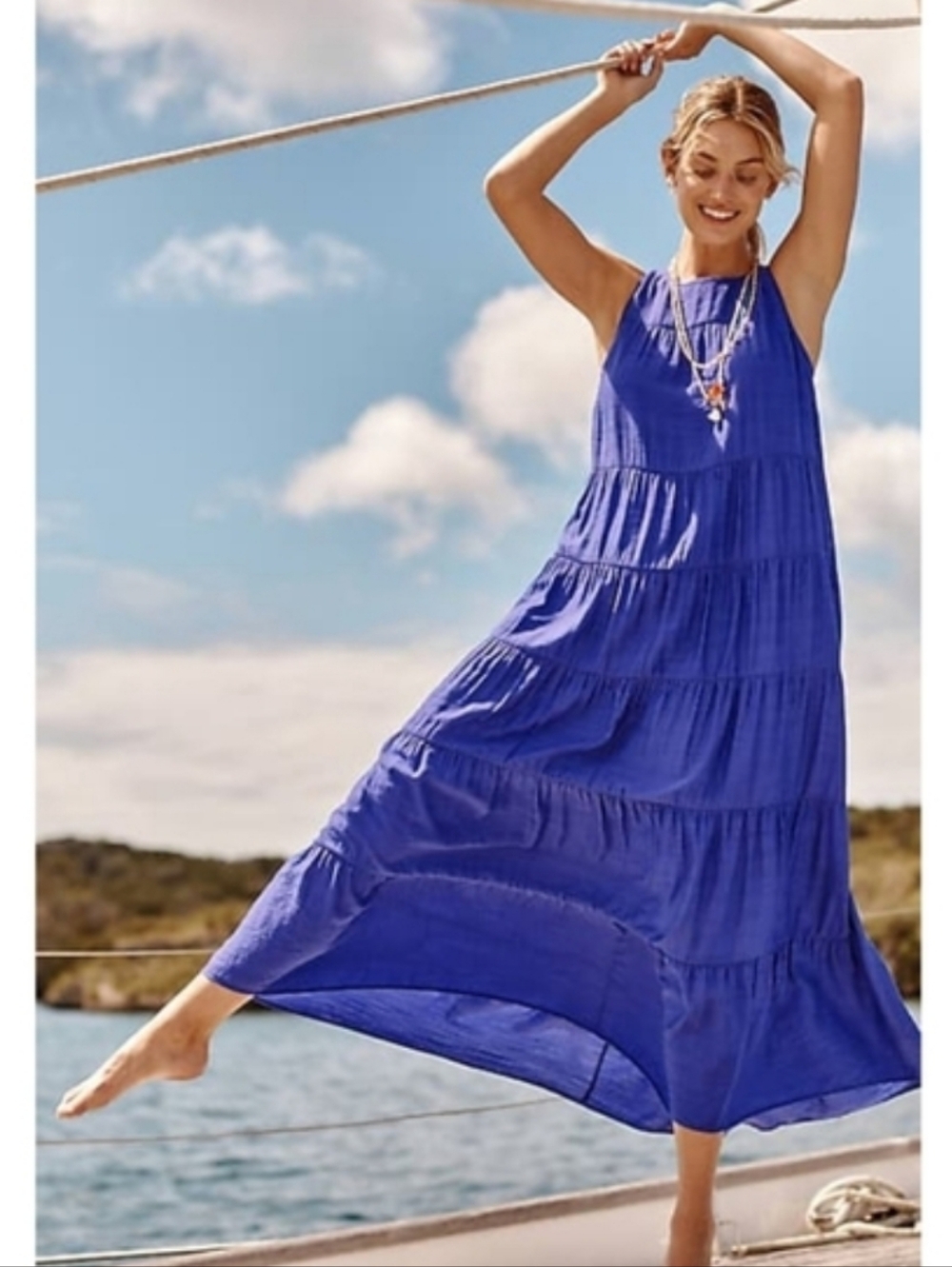J. Jill A Line Tiered Maxi Dress XLT